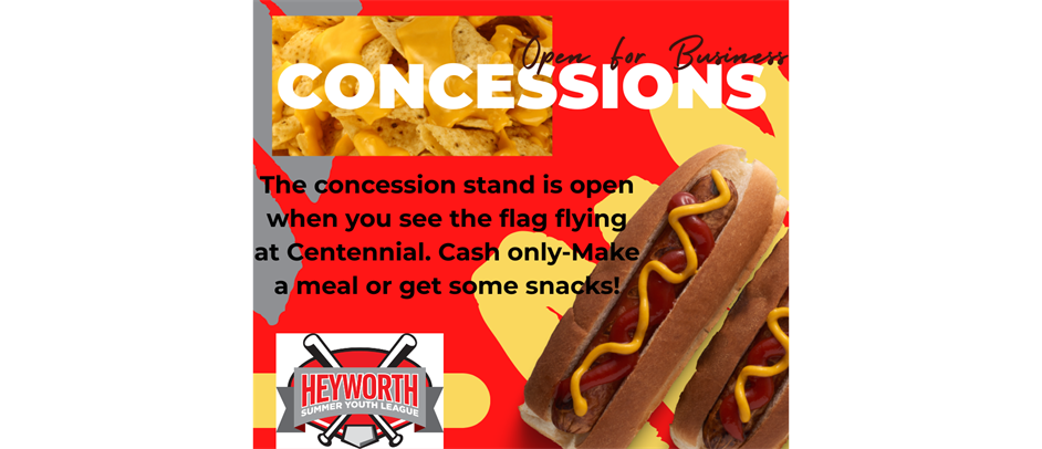 Concession stands are open!